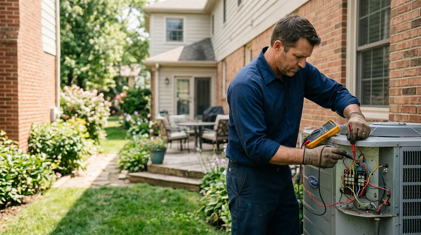 HVAC technician working near Pryor, OK